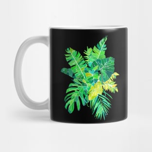 Bouquet of tropical green leaves Mug